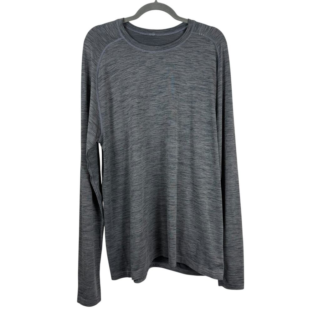 Lululemon Top Mens Extra Extra Large Grey Vent Tech Long Sleeve Athletic Gym